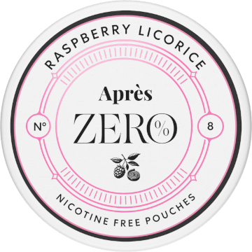 Aprés no.8 Raspberry Licorice Zero-Nicotine Pouches-SnusBox