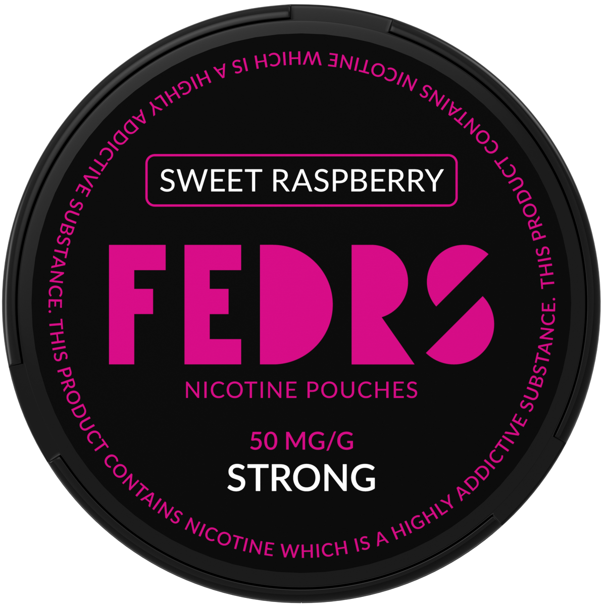 FEDRS BLACK Sweet Raspberry-Nicotine Pouches-SnusBox