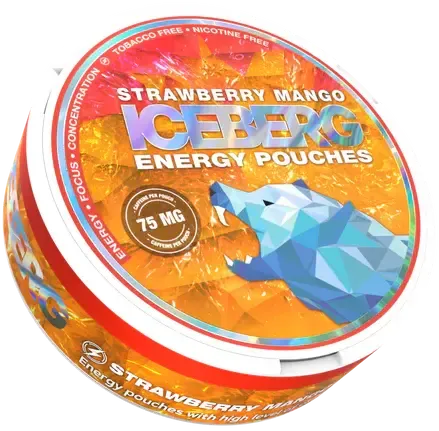 Iceberg Energy Strawberry Mango 75mg-Energy Pouches-SnusBox