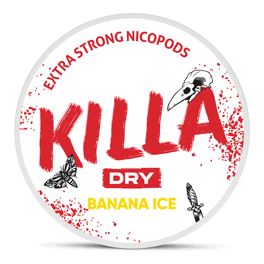 Killa Dry Banana Ice-Nicotine Pouches-SnusBox