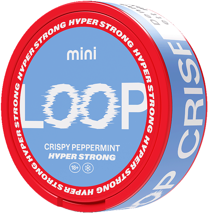 LOOP Crispy Peppermint Mini Hyper Strong-Nicotine Pouches-SnusBox