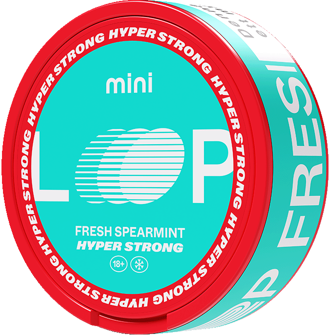 LOOP Fresh Spearmint Mini Hyper Strong-Nicotine Pouches-SnusBox