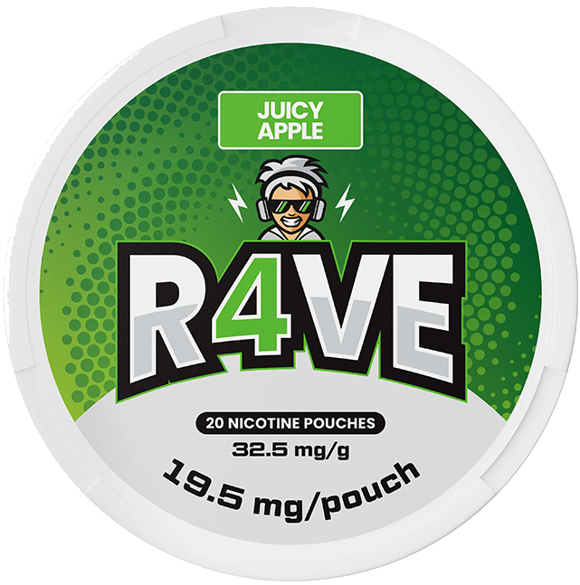R4VE Juicy Apple-Nicotine Pouches-SnusBox