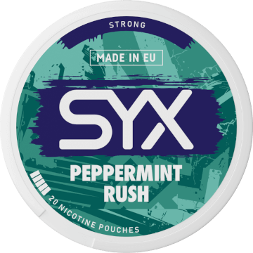 SYX Peppermint Rush Strong-Nicotine Pouches-SnusBox
