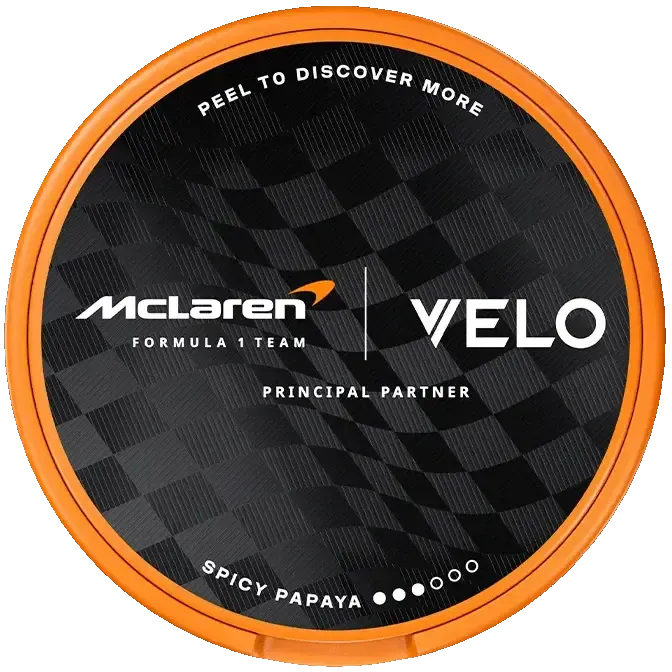 VELO McLaren Spicy Papaya Limited Edition-Nicotine Pouches-SnusBox