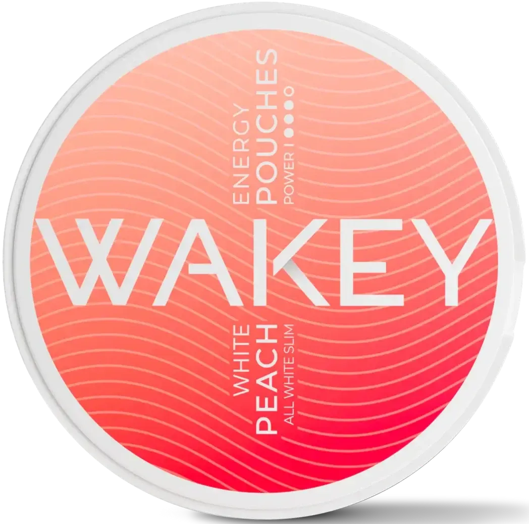 Wakey White Peach-Caffeine Pouch-SnusBox