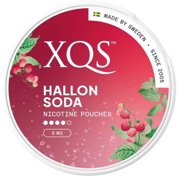 XQS Hallon Soda Strong-Nicotine Pouches-SnusBox