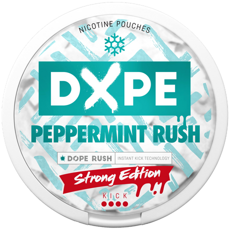 DOPE Peppermint Rush Strong-Nicotine Pouches-SnusBox