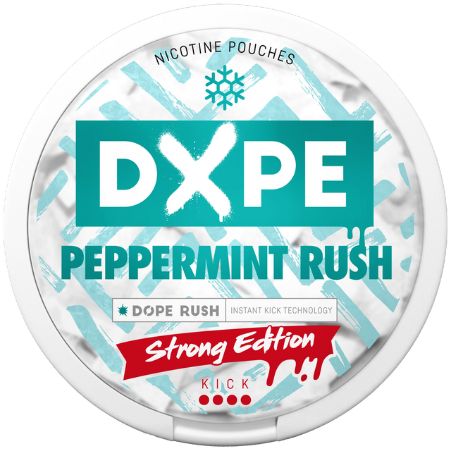 DOPE Peppermint Rush Strong-Nicotine Pouches-SnusBox
