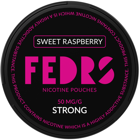 FEDRS BLACK Sweet Raspberry-Nicotine Pouches-SnusBox