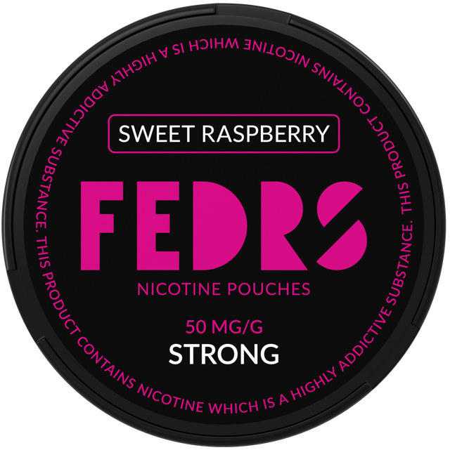 FEDRS BLACK Sweet Raspberry-Nicotine Pouches-SnusBox