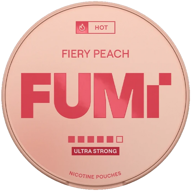 FUMi Fiery Peach Ultra Strong-Nicotine Pouches-snusbox.eu