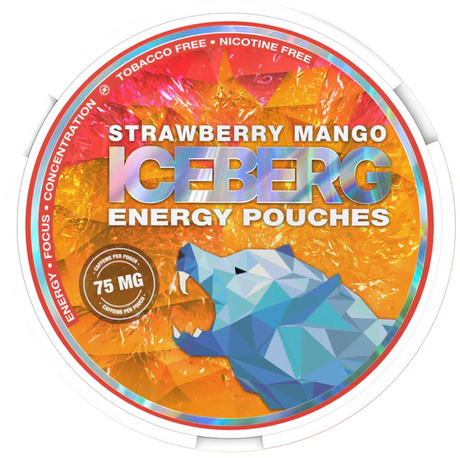 Iceberg Energy Strawberry Mango 75mg-Energy Pouches-SnusBox
