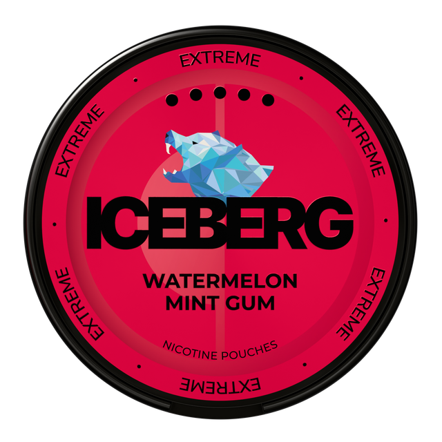 Iceberg Watermelon Mint Gum-Nicotine Pouches-SnusBox