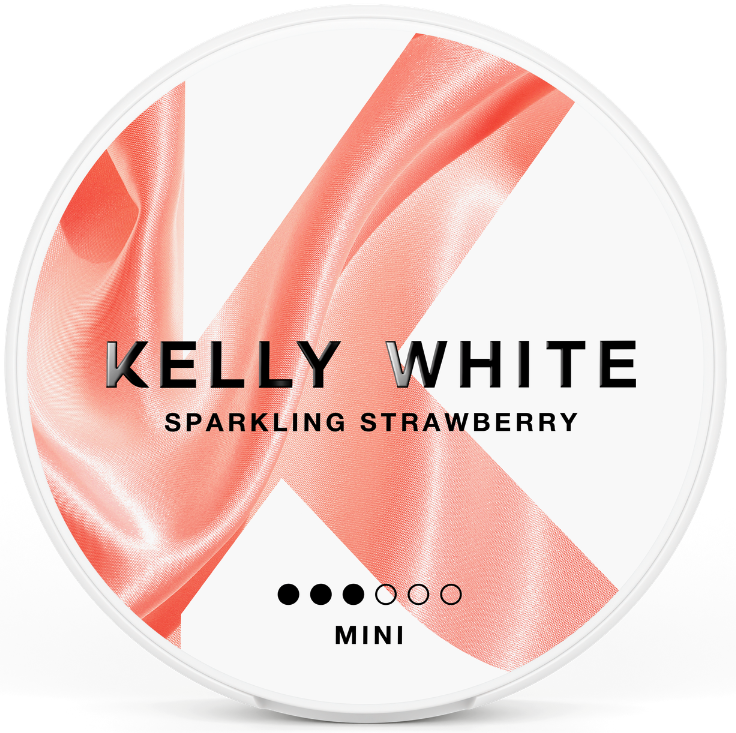 Kelly White Sparkling Strawberry-Nicotine Pouches-SnusBox