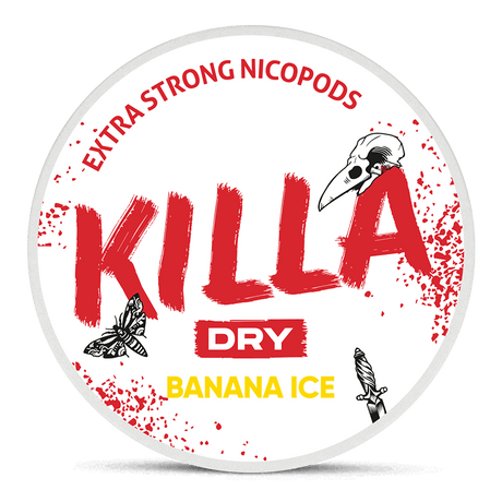 Killa Dry Banana Ice-Nicotine Pouches-SnusBox