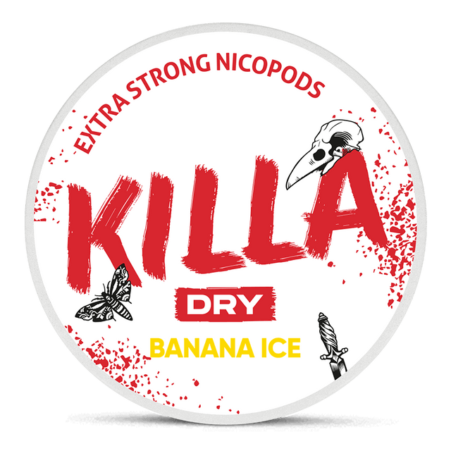Killa Dry Banana Ice-Nicotine Pouches-SnusBox