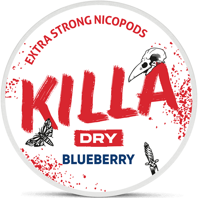Killa Dry Blueberry-Nicotine Pouches-SnusBox