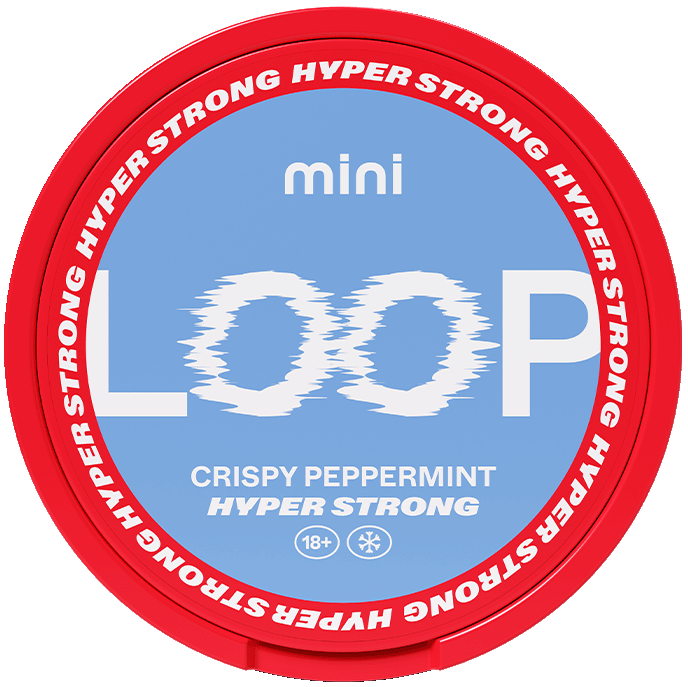 LOOP Crispy Peppermint Mini Hyper Strong-Nicotine Pouches-SnusBox