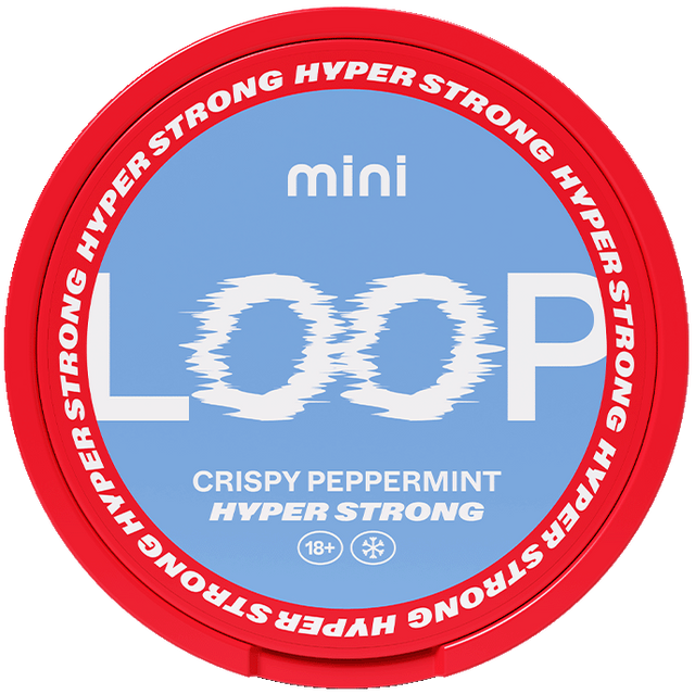 LOOP Crispy Peppermint Mini Hyper Strong-Nicotine Pouches-SnusBox