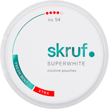 Skruf Super White No.54 Fresh Mint Xtra Strong