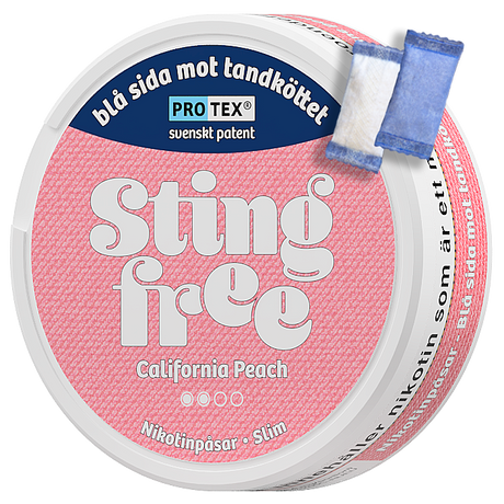 Stingfree California Peach-Nicotine Pouches-SnusBox