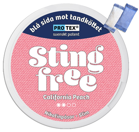 Stingfree California Peach-Nicotine Pouches-SnusBox