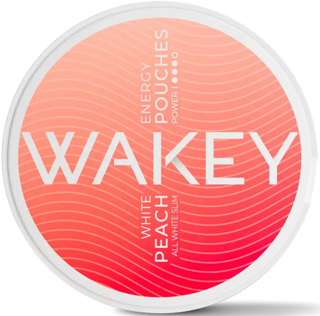 Wakey White Peach-Caffeine Pouch-SnusBox