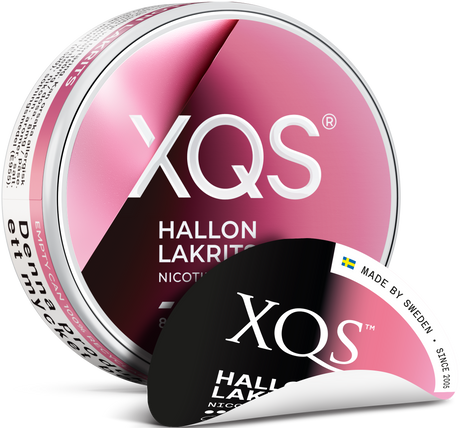 XQS Hallon Lakrtis Strong-Nicotine Pouches-SnusBox