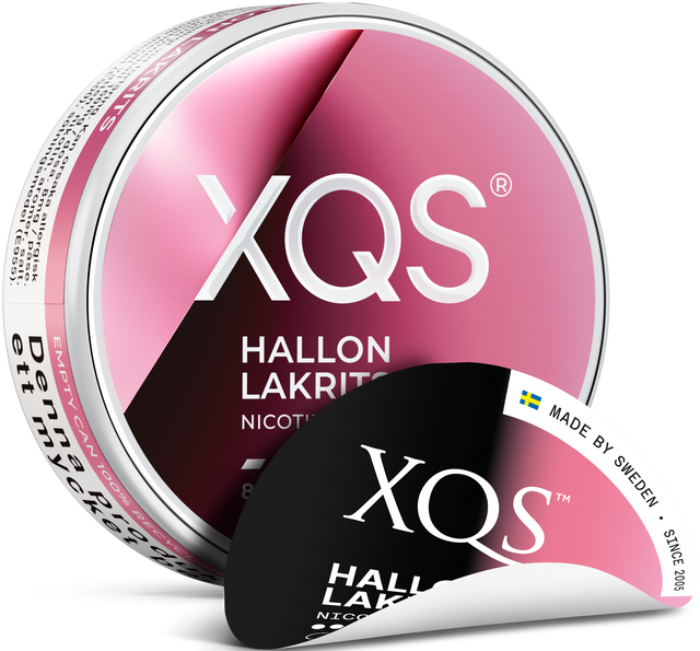 XQS Hallon Lakrtis Strong-Nicotine Pouches-SnusBox