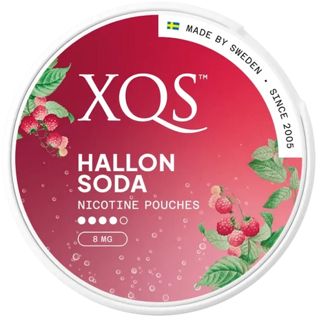 XQS Hallon Soda Strong-Nicotine Pouches-SnusBox