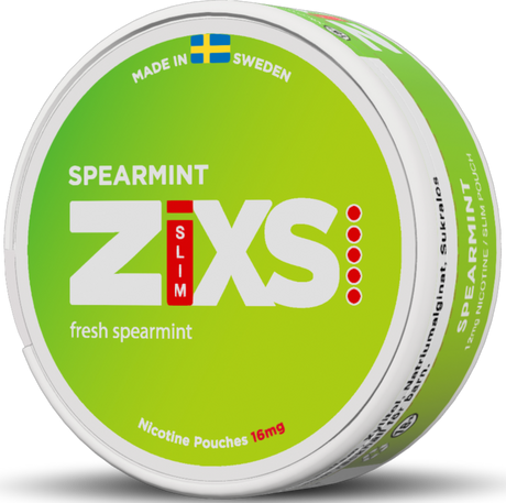 Zixs Spearmint Slim-Nicotine Pouches-SnusBox