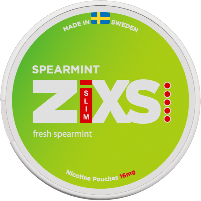Zixs Spearmint Slim-Nicotine Pouches-SnusBox
